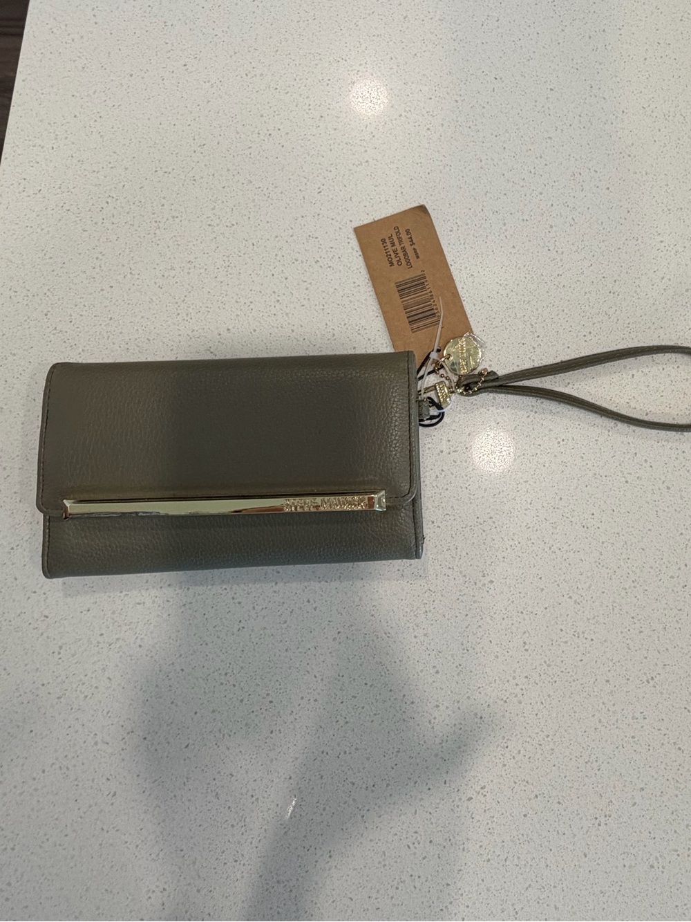 Steve Madden Olive Green Wristlet with Gold Accent
